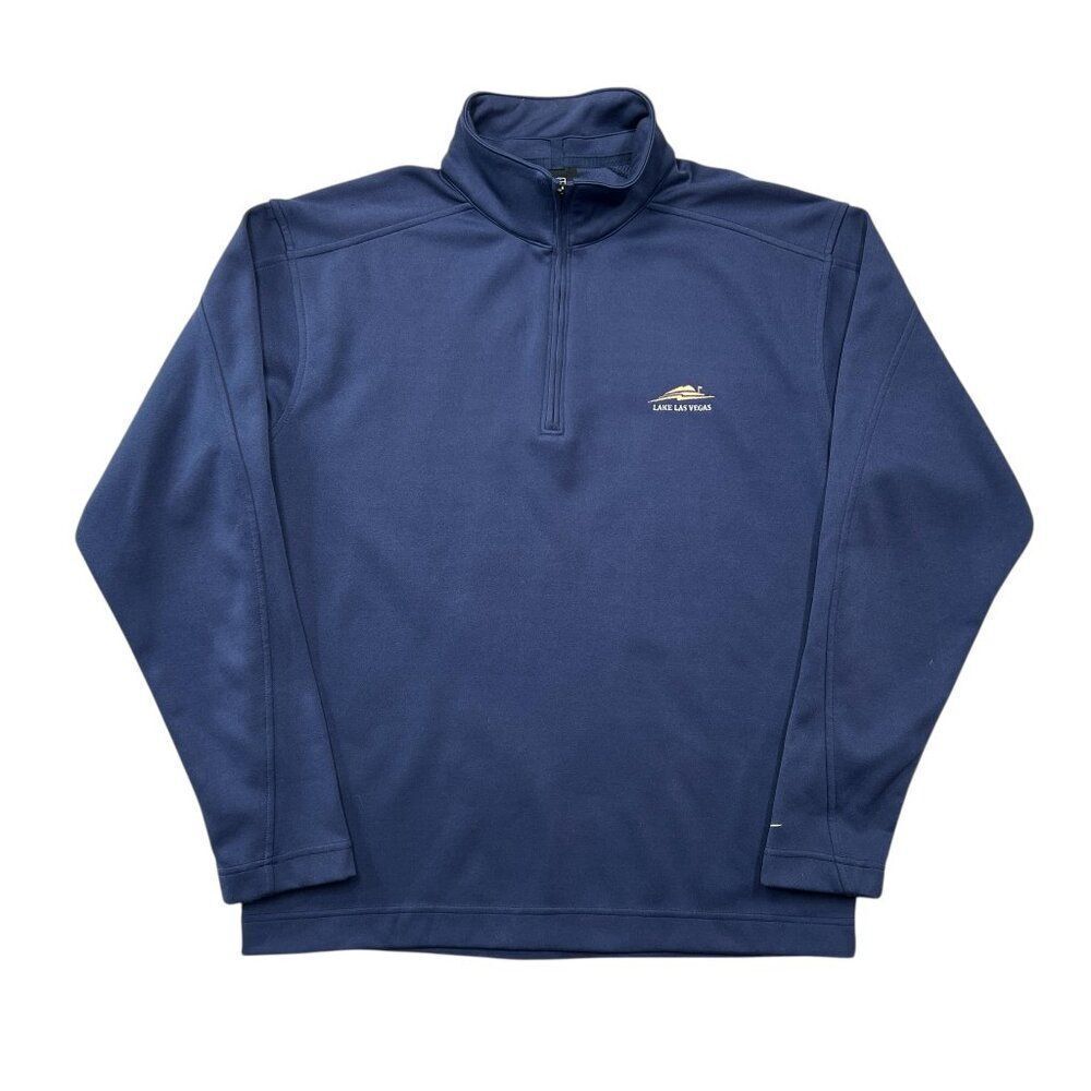 Nike Pullover Men's Size Medium Blue 1/4 Zip Dri-Fit Lake Las Vegas Golf Sweater